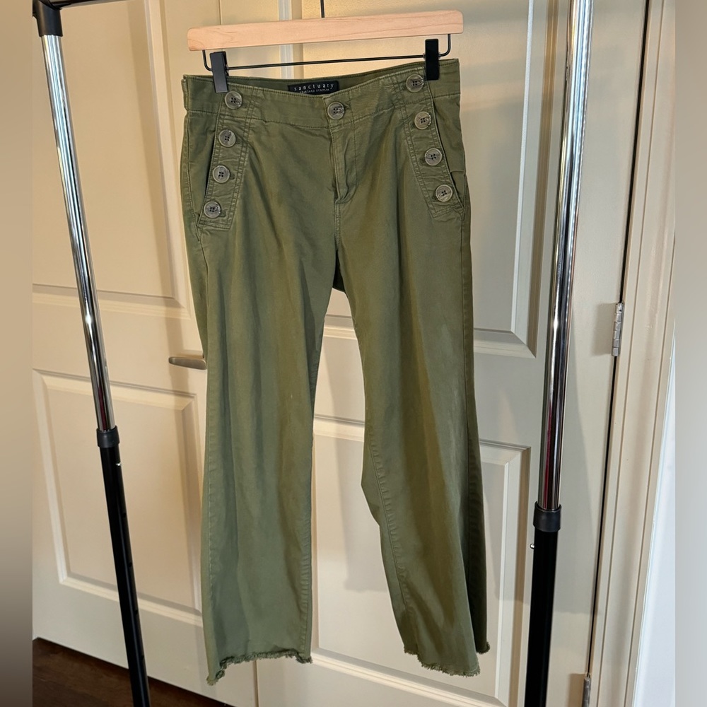 Sanctuary Cedar Green Sailor Pants